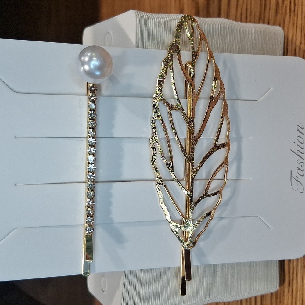 Elegant Gold Hair Clip Set